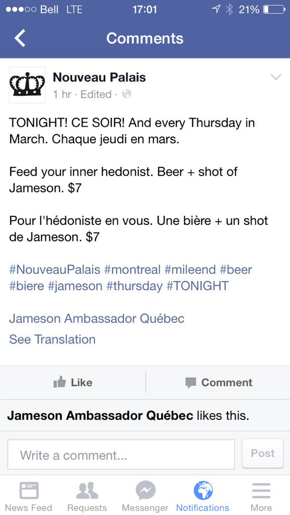 Thirsty Thursday is sorted! #jameson