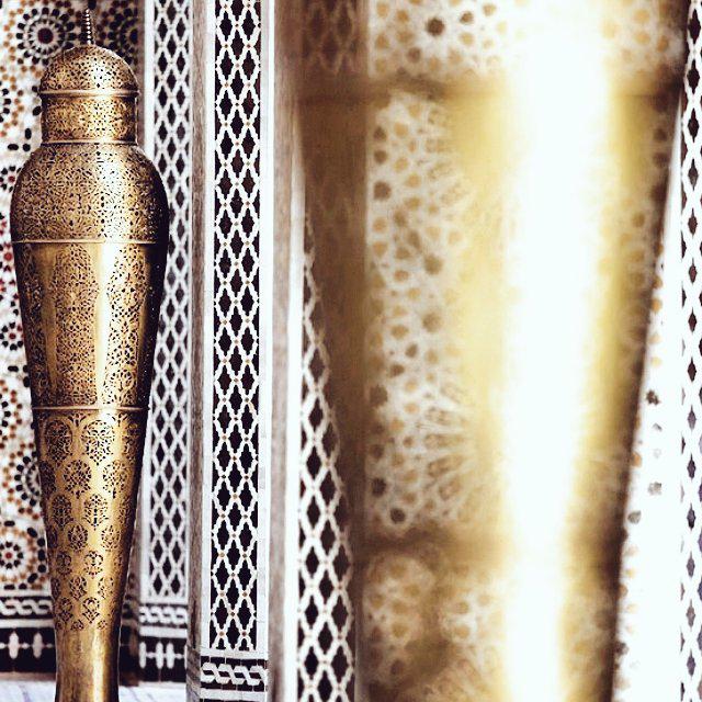 Some #Moroccan eye candy. Handmade floor lamp at Mansour Riad. #Luxury #interiordesign #Decor #Lighting #Handmade.