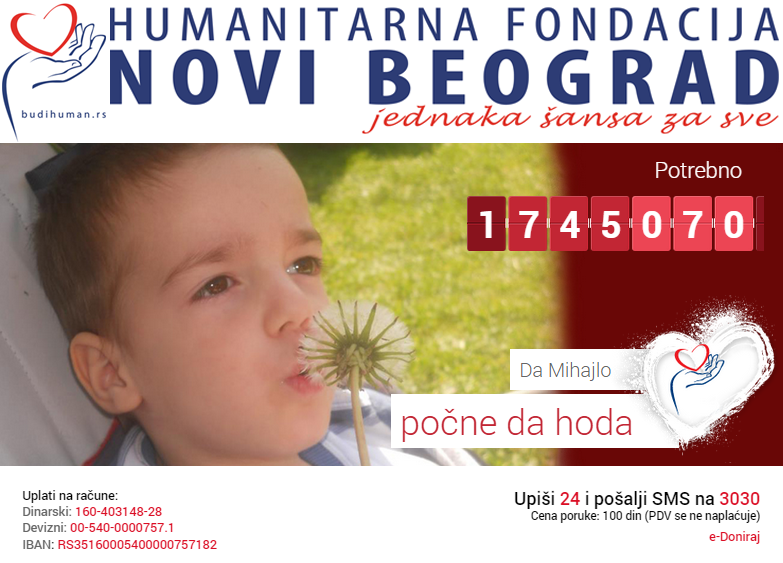 budihuman's tweet photo. Da Mihajlo počne da hoda upiši 24 i pošalji SMS na 3030!
@OAmidzic @topjump238 @samo_Elvira @AnaBekuta1 @LepaBrena_TW http://t.co/K2YgnI4vF9