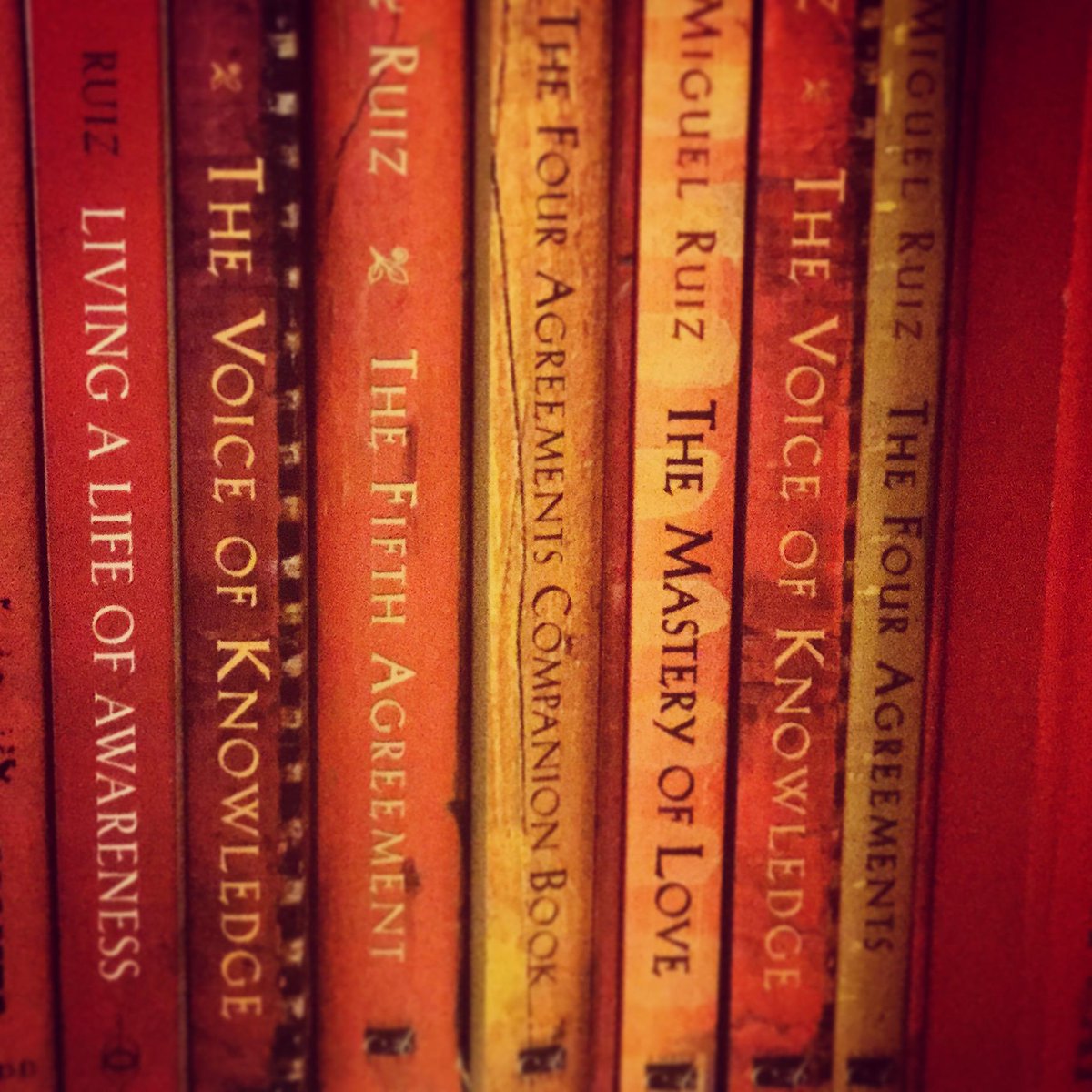 donMiguelRuiz's tweet photo. Today is #WorldBookDay which 1 is ur fav? #4Agreements #MasteryOfLove #VoiceOfKnowledge #FifthAgreement #Prayers http://t.co/RFYRHdrwaY