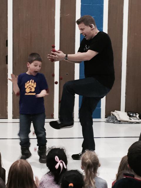 Magic with the Albion 1st and 2nd graders