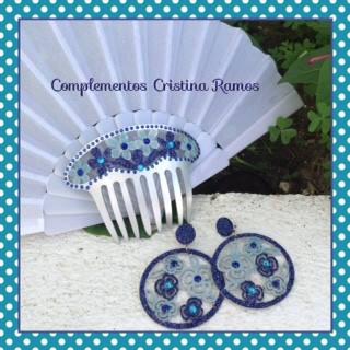 Con este conjunto de peineta y pendientes os deseo buenas noches!!! #ModaFlamenca #FeriadeSevilla #Andalucia