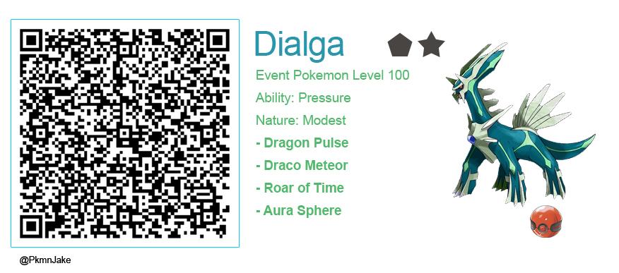 Pokemon Jake Pokemon Oras Xy Qrcodes Dialga Shiny Eventpokemon Http T Co Ztzqshtxec Twitter