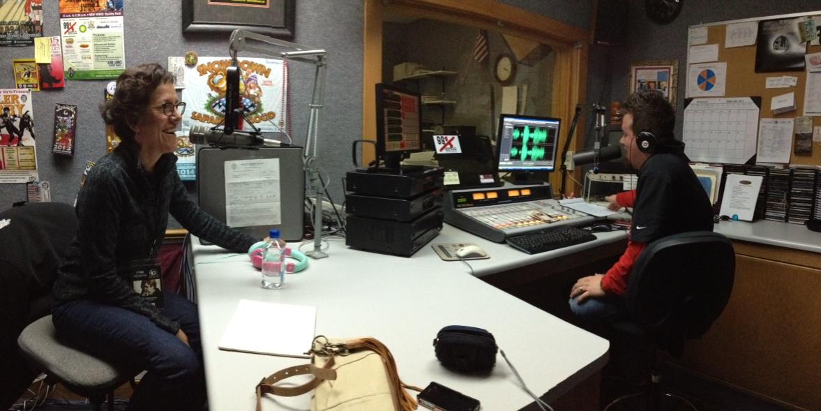 cmacwyo's tweet photo. Having a great time at #durangofilm, just did a radio interview with Cody on #99x http://t.co/ldO47y685P