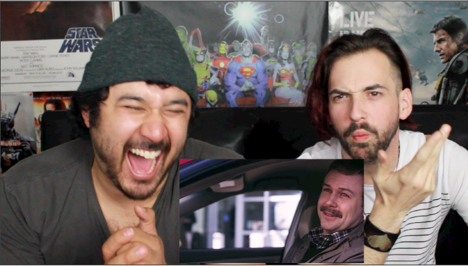 ReelRejects's tweet photo. @ReasonsToJerry's reaction @DaReelRyanRight's humor!!! #SNL #SketchComedy #FriendReaction http://t.co/zSi2nnaro4