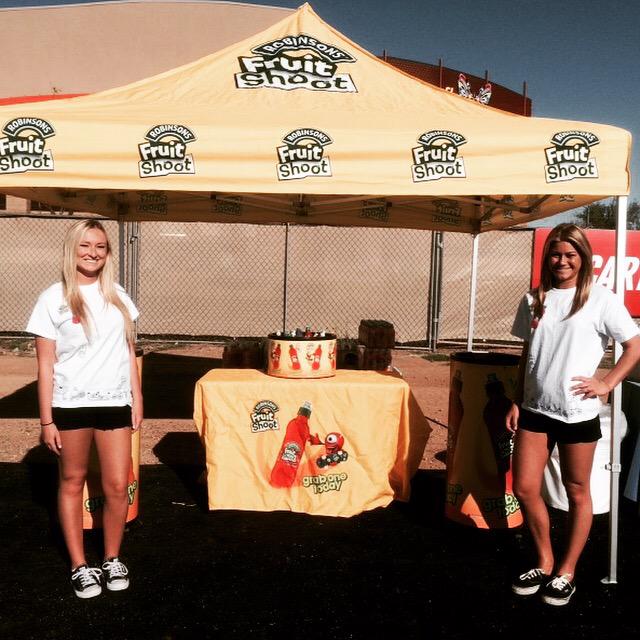 MixHers's tweet photo. @FruitShootdrink sampling for the grand opening of the #OdyseaAquarium at #ButterflyWonderland http://t.co/M0ao6sk672