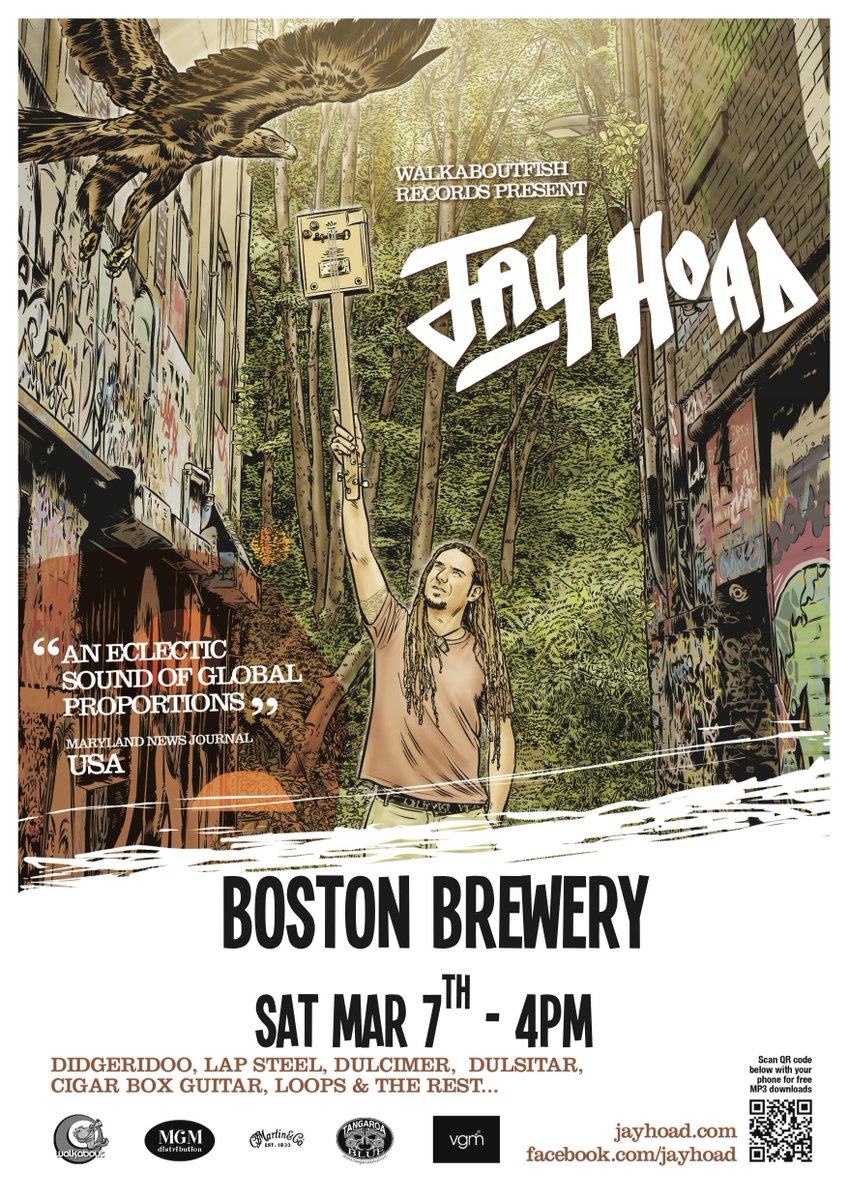 #Jay Hoad Live tomorrow at #Willoughby &amp; #Boston Brewery 4-7 Free entry