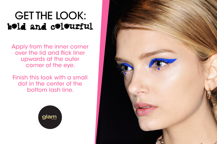 glambymanicare's tweet photo. Take a notion from the runways with a bright blue eyeliner. #blueisin #bebold #shinebright
Image via WireImage http://t.co/uk97Y3549i
