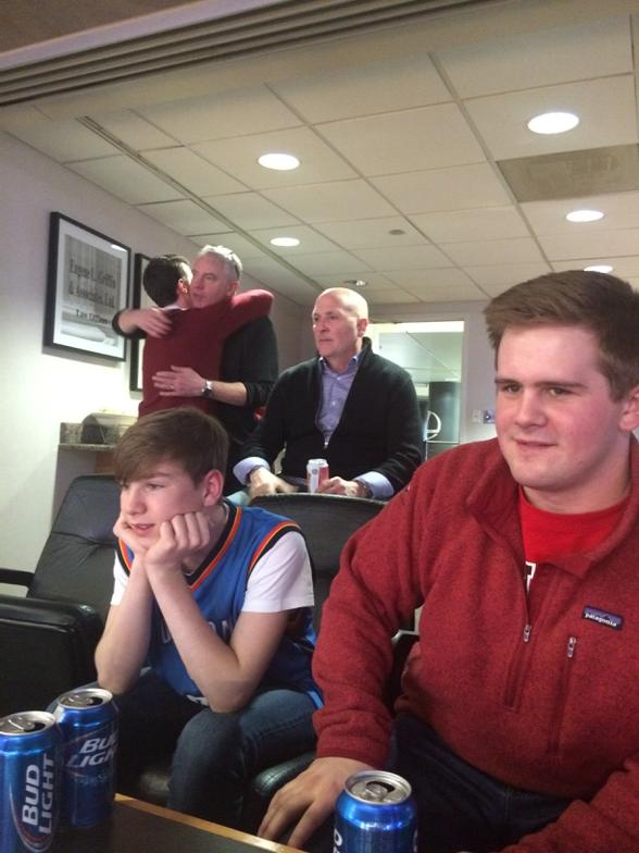 Great night with Griff at the Bulls game!!  Much thanks.