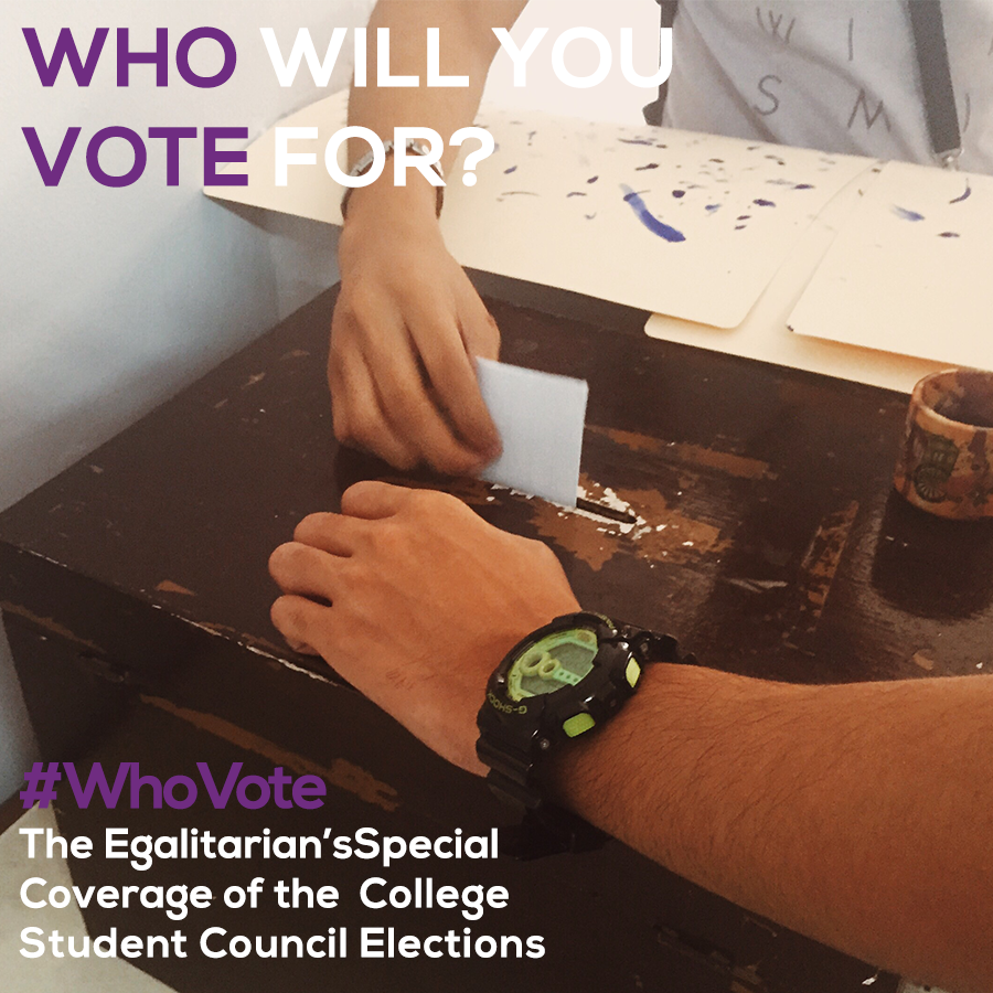dbegalitarian's tweet photo. Today is the College Student Council Elections! Empower yourself! Vote now! #WhoVote http://t.co/07jjYayf1L