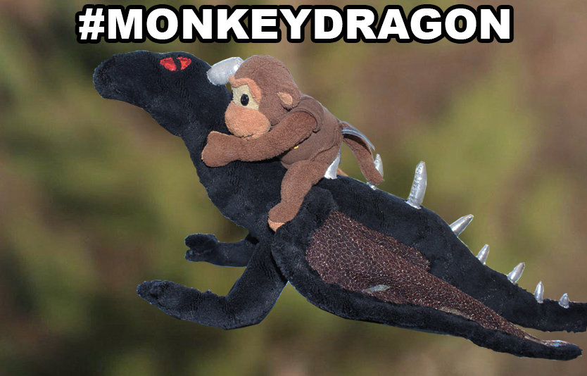 HarperVoyagerAU's tweet photo. We see your #WeaselPecker and raise you a #MonkeyDragon!
(awesome plush dragon by @WorldStitcher) http://t.co/wULfsa58Kh