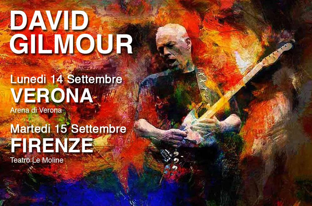 \" Bday DAVID GILMOUR:biglietti in vendita  per i concerti diVerona eFirenze 