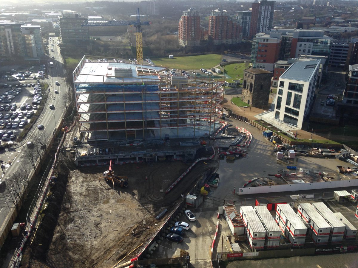 wp_leeds's tweet photo. Great view! The steelwork is now complete on 6 Wellington Place, completion Q1 2016  #6wp http://t.co/IprK1tXXGN http://t.co/KYa2DAwoKO