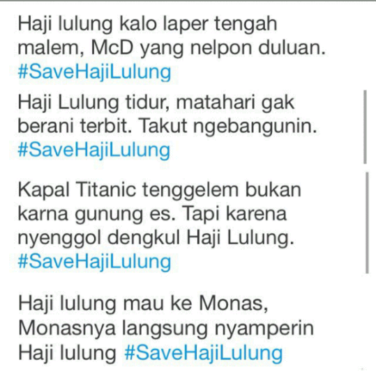 caffeinlaif's tweet photo. #SaveHajiLulung everywhere!  \ :v / http://t.co/MStAyFnEQx