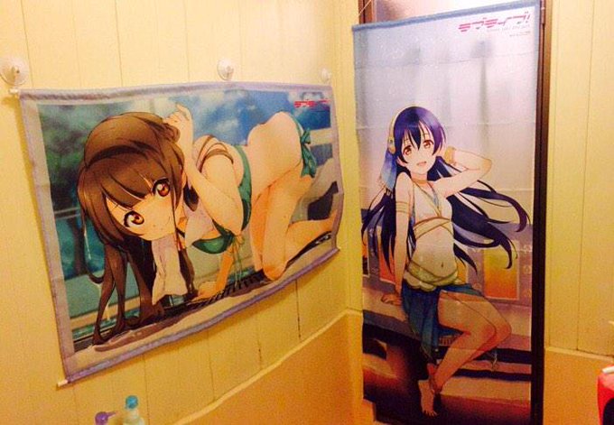 最近お風呂がことうみ空間になりました \(//∇//)\  #lovelive 