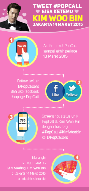 PopCallTsel's tweet photo. Gini nih cara ikutan kuis TIKET GRATIS FANMEETING #KimWooBin #PopCall http://t.co/PryRZO4l7S