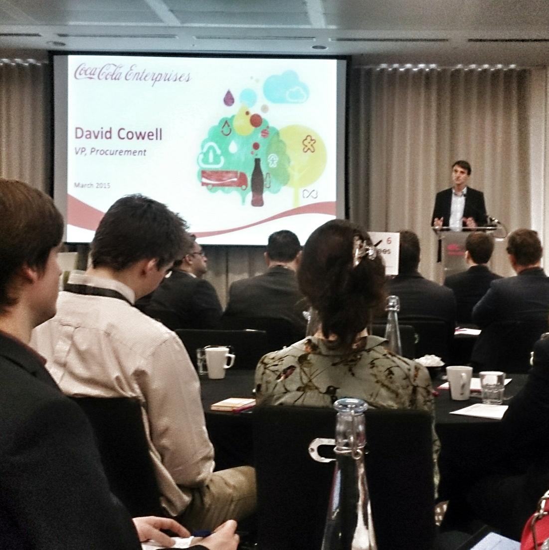 simon77ward's tweet photo. @CokeCCE @2degreesLive #supplychain 70% of carbon output outside of our four walls. Collaboration is so important. http://t.co/ipF5RV9YdA