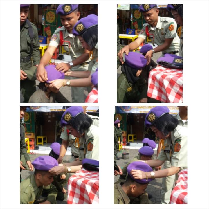 Penyematan baret ungu "Rama Wijaya" oleh Rektor ISTA dan Komandan Satuan Menwa ISTA