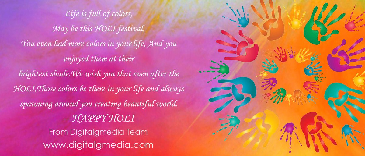 digitalgmedia's tweet photo. Wishing you and your family a Colorful Holi http://t.co/MB1qn9KKyU