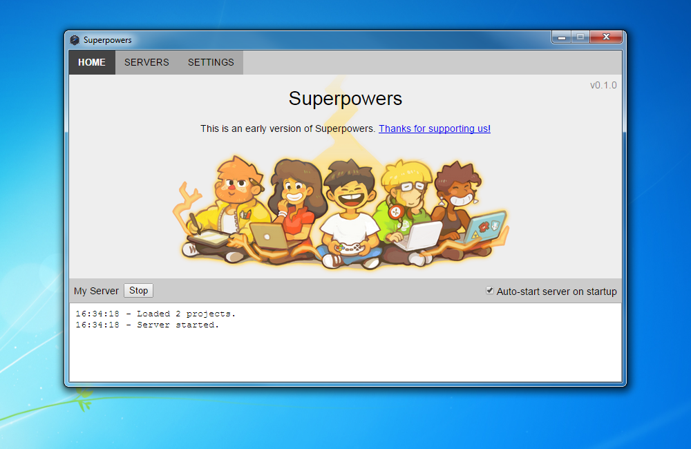 elisee's tweet image. 7 days till we launch Superpowers, the HTML5 2D+3D game maker in early access sparklinlabs.com. Can't wait! :D