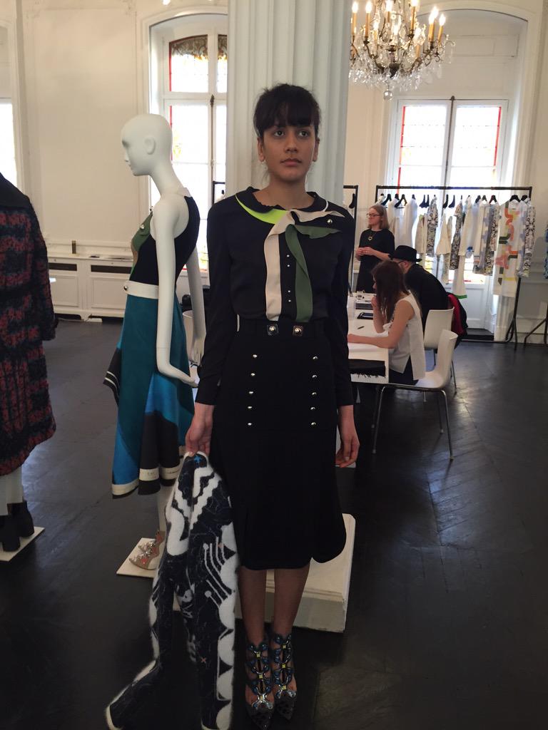 ShellyCorkery's tweet photo. In between shows buying appointment @PeterPilotto #PFW2015  @brownthomas !! A peek  Autumn 15 !! http://t.co/JMJrgHOW95