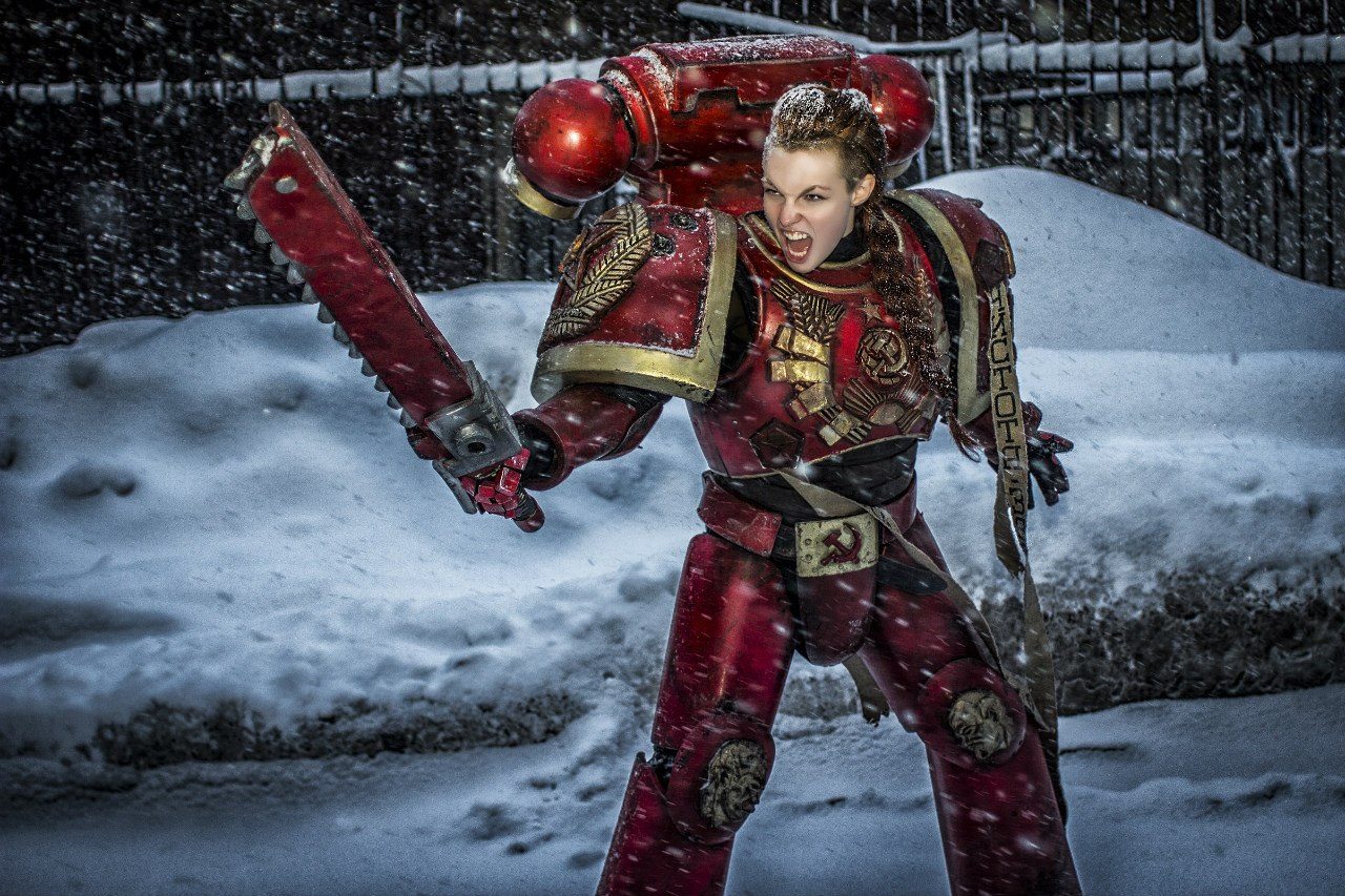 Calabozo Criollo on Twitter: "#Warhammer40k #SpaceMarine #Cosplay #Gir...