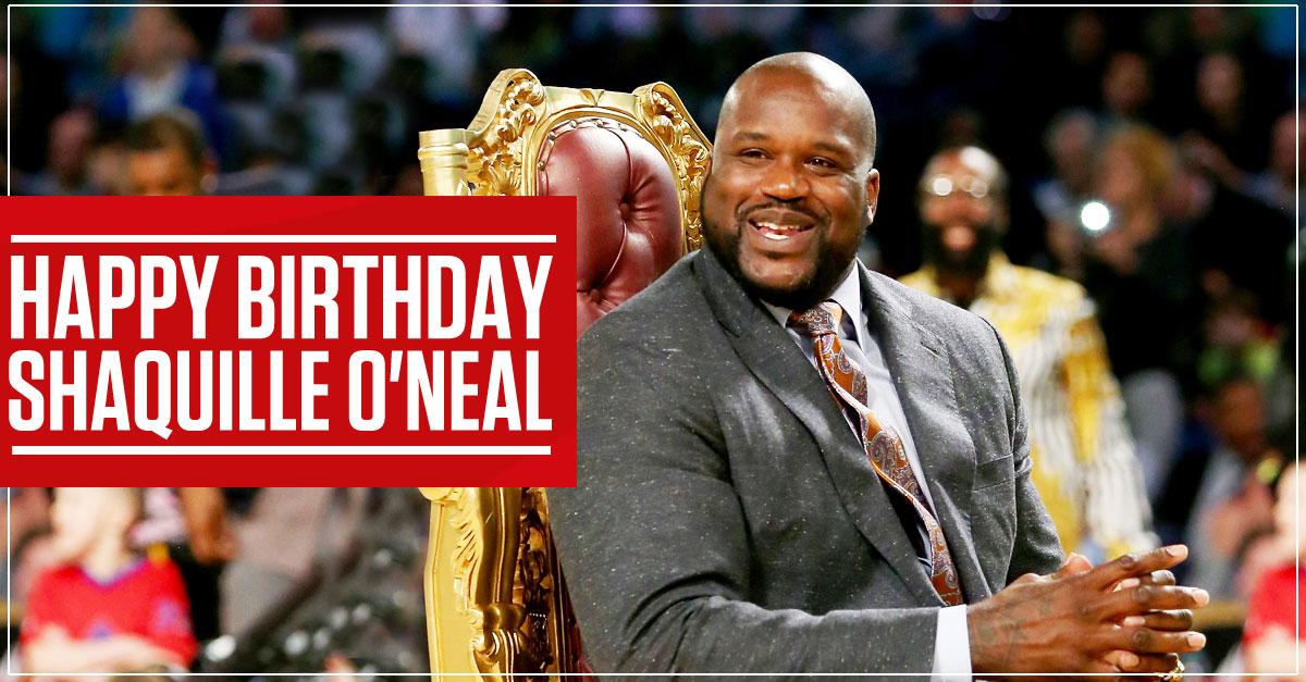 King of the court for 19 years, it\s a very happy birthday to NBA superstar Shaquille O\Neal! 