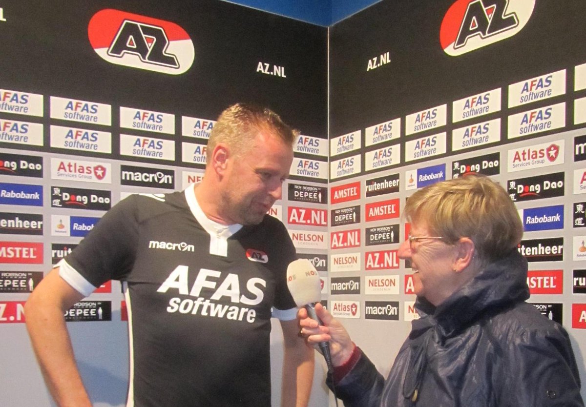 Leuk, mijn debuut voor AZ. En direct voor de NOS camera's!