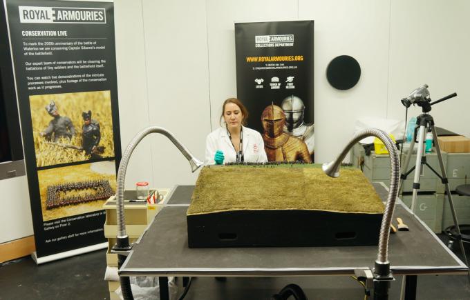 Royal_Armouries's tweet photo. Witness conservation in action as our Siborne model undergoes #ConservationLive! http://t.co/12DuJD4JtI #Waterloo1815 http://t.co/kzKLjISNPQ