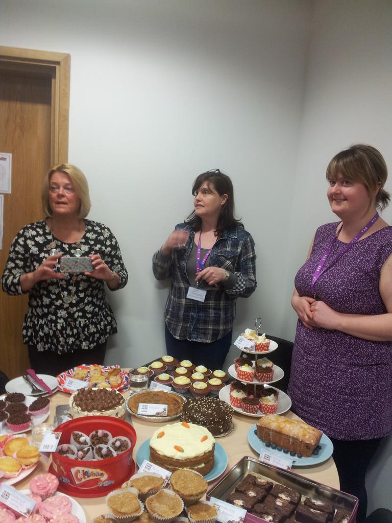suzannah553's tweet photo. @comicrelief bake off at work with our very own Mary Berry and @sueperkins lookalikes :) http://t.co/RIhfs3uvDO