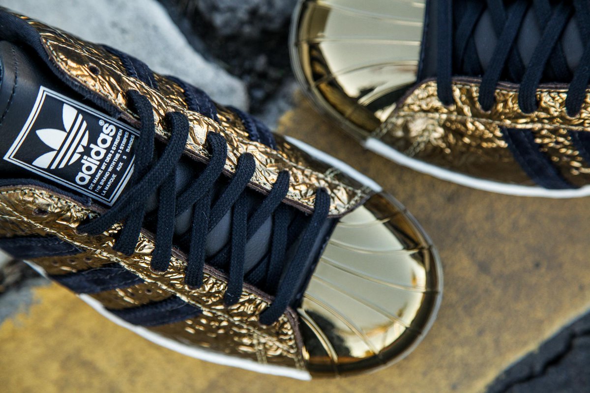 adidas superstar 80s metal toe gold foil