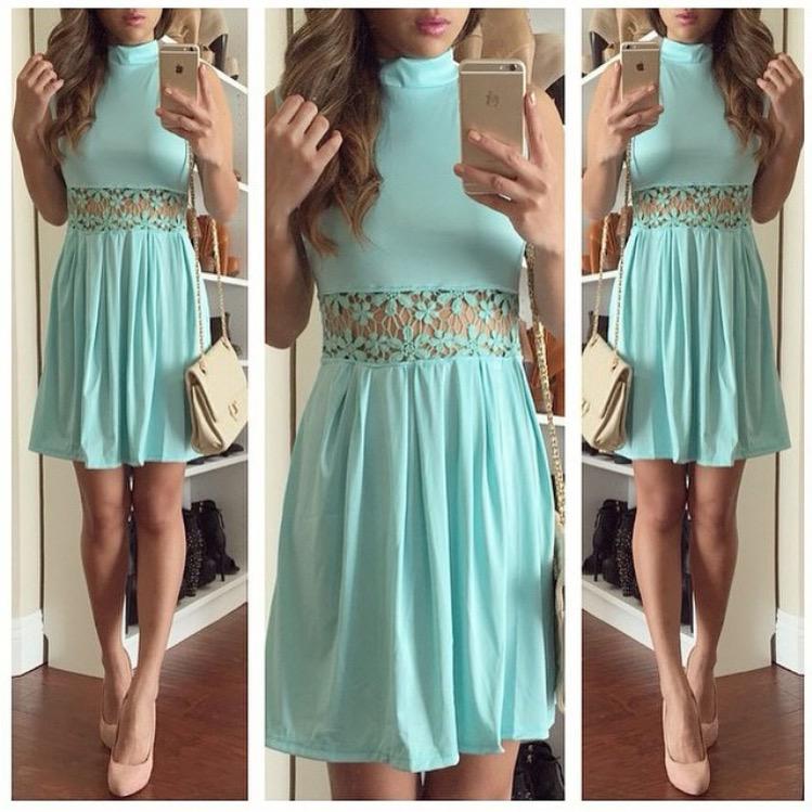 itFashions's tweet photo. Mint Lace Dress. Yes or No? http://t.co/liprjnyBmY