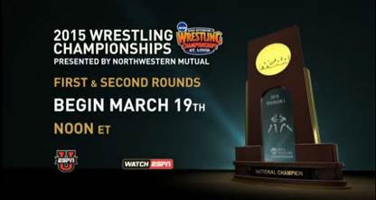 Don't miss a single match of the D1 NCAAs. ESPN family of networks. Read more: es.pn/1CcvuZI  #d1wrestle