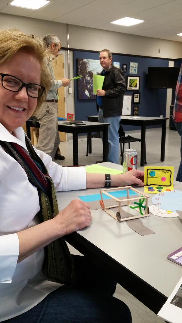 HRibblett's tweet image. Using design thinking to engineer a solution to morning routine problems. #2015KAIS #gokcd