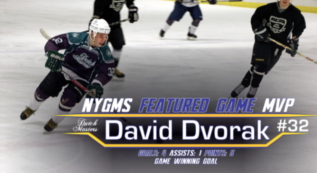 NYGMS1's tweet photo. We're naming @dutchmasterpuck @Ddvorak32 MVP of our featured game. ICYMI catch the highlights: http://t.co/HflrwJn1UK http://t.co/CN0KKltcsC