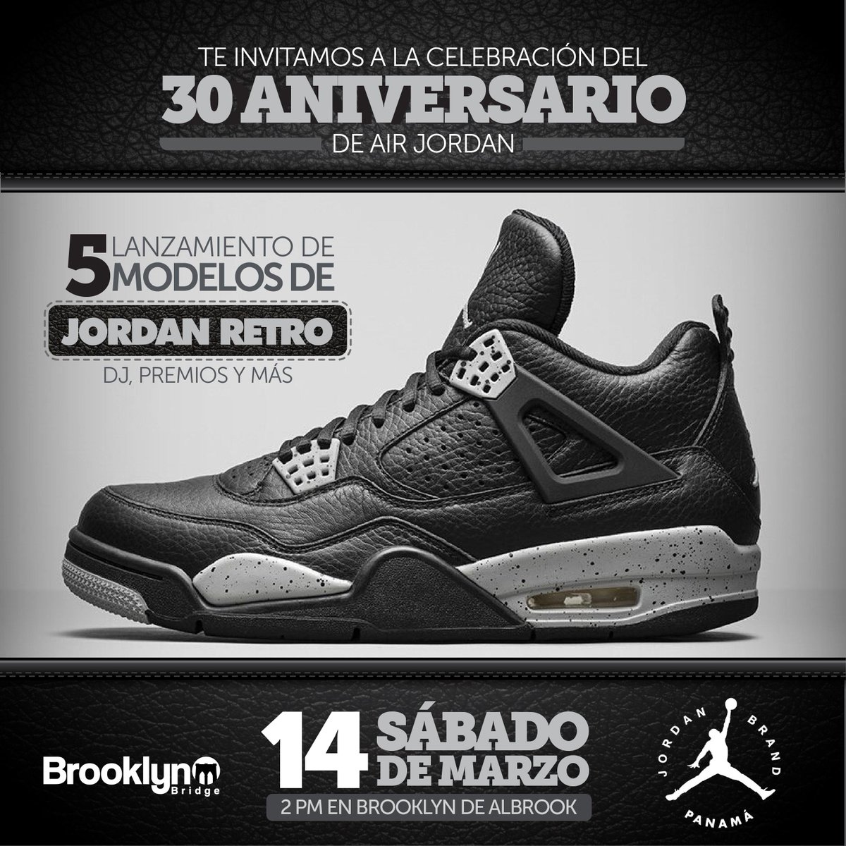 brooklynurban's tweet photo. Mañana ven a la celebración oficial 30° Aniversario de #AirJordan donde lanzaremos 5 modelos #JORDAN #TeamJordanPTY http://t.co/y0VlFhinwj