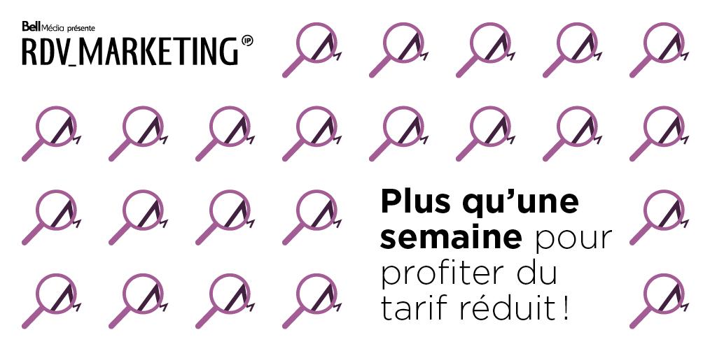 Dernière journée pour profiter du tarif réduit #RDVmarketing. Manquez pas ça! bit.ly/BilletsRDVmark…
