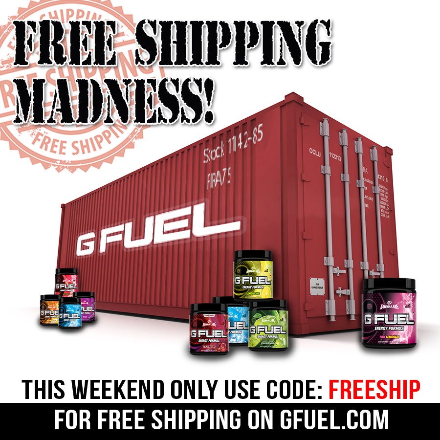 G FUEL® on Twitter "***FREE SHIPPING WORLDWIDE!!*** Use promo code FREESHIP at http//t.co