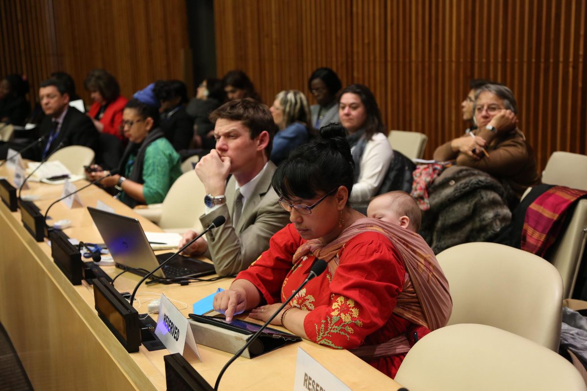 UN's tweet photo. .@UN_Women photos from #CSW59 flagship event on Friday: dialogue across generations, including youngest participant http://t.co/YWRdngLhWf