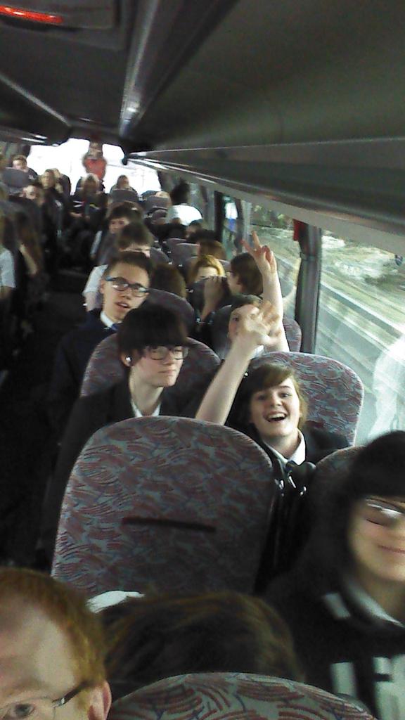 waleschemistry's tweet photo. Year 10 loving the coach journey back. Great day at the NEC #bigbangfair http://t.co/Pit7mltmY8