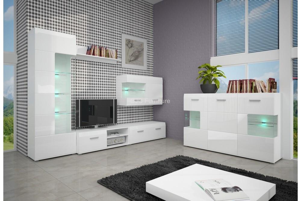 CJCFurniture's tweet image. SYDNEY 4 PIECE LIVING ROOM SET £399! #SYDNEY #LIVINGROOM #modernsystem #white #display #cjcfurniture