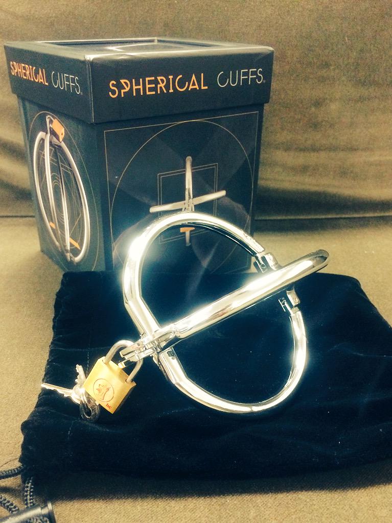 SiNovelties's tweet photo. Our spherical cuffs will keep your lover locked up and begging for more! #modern #handcuffs #wristcuffs http://t.co/6XPvD7lVZF