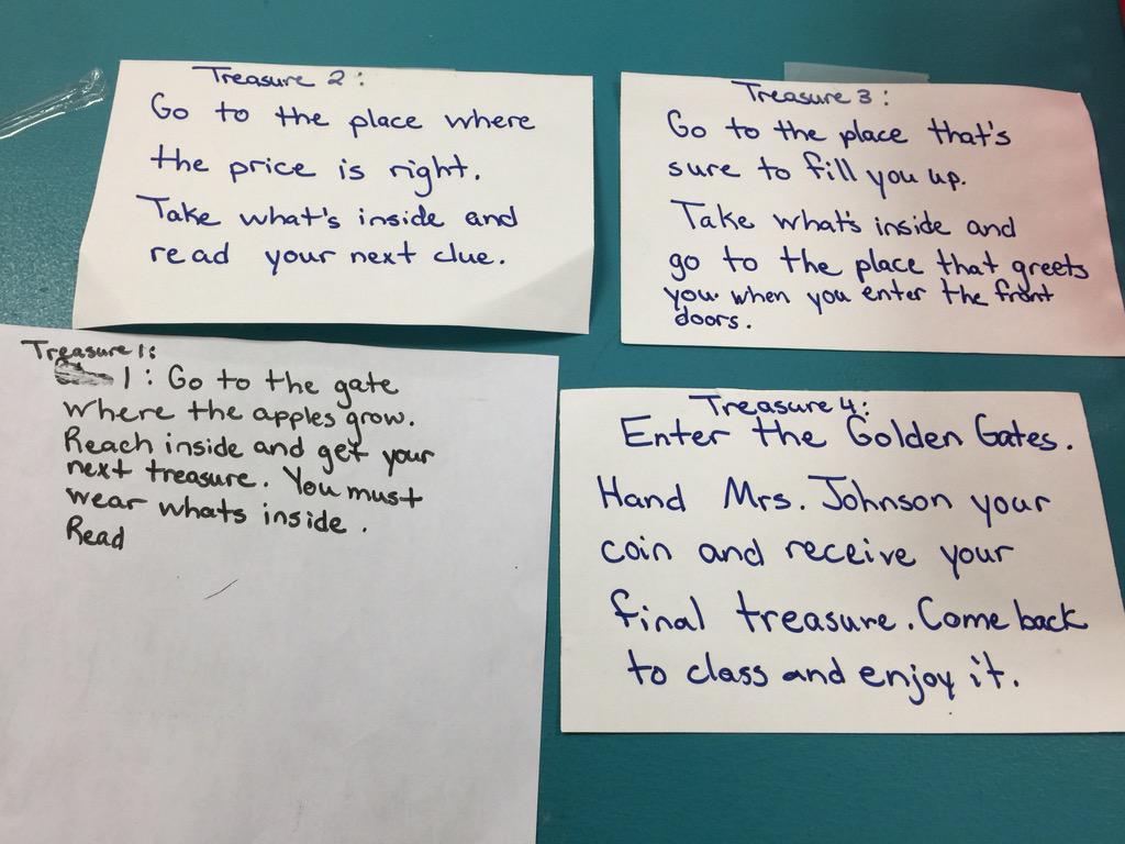 Jamilasgt's tweet photo. Fun time in our Treasure Island elective going on a treasure hunt around the school. http://t.co/tY4gok7VJM