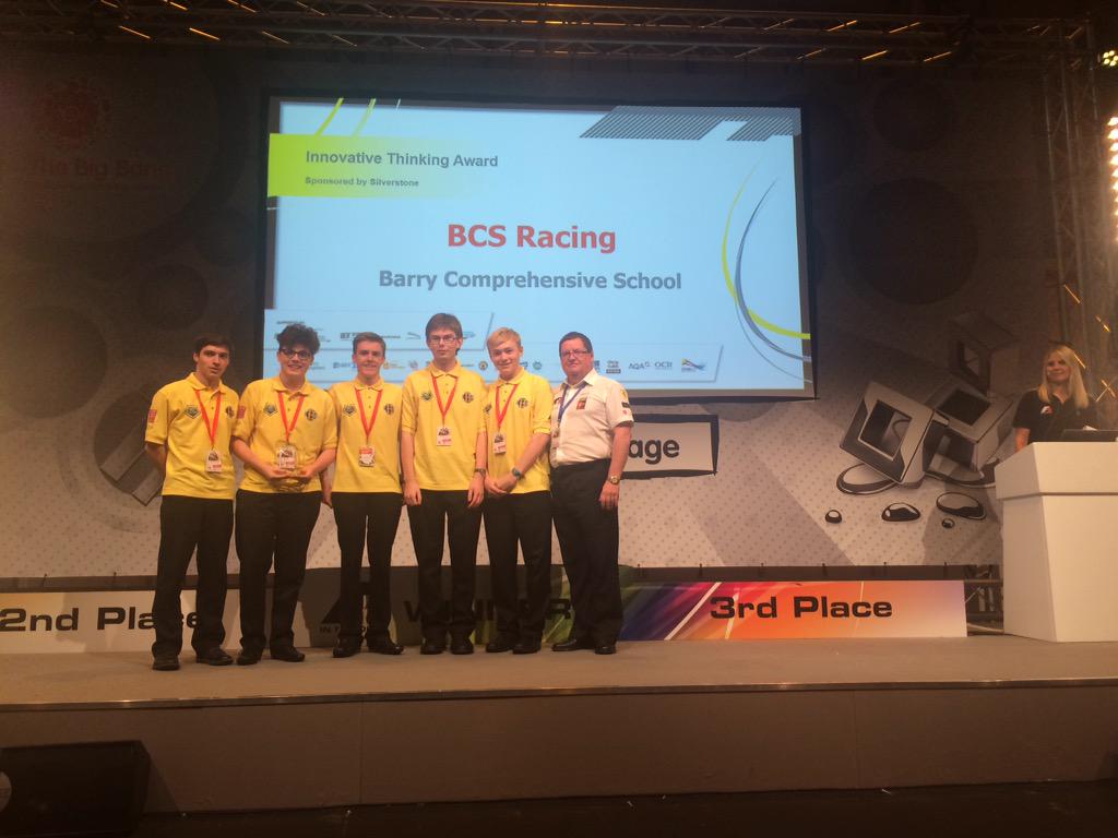 STEMRacingHQ's tweet photo. The Innovative Thinking Award goes to... BCS Racing #F1inSchoolsUK http://t.co/zgTvh3NBvv