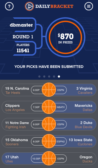 BracketDaily's tweet image. Can you get more picks right than me on Daily Bracket? dlybr.ac/ejo - Please use my code: O7I #pickwisely