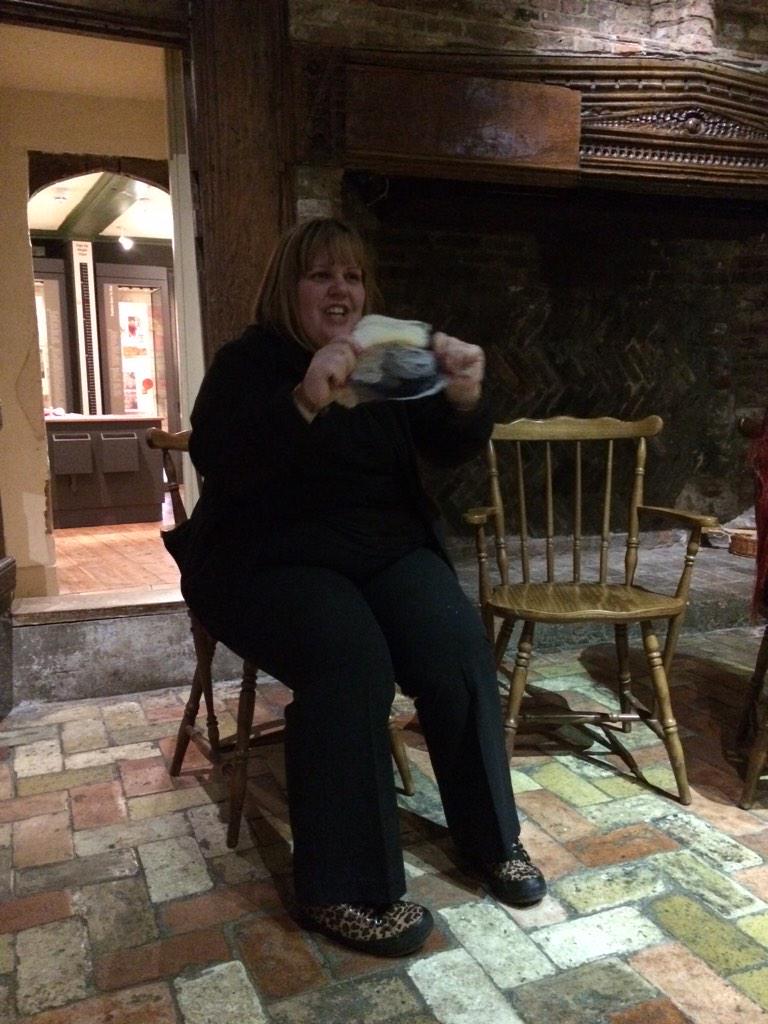 AncientHouseMus's tweet photo. Tonight Karen is helping Teenage History Club make some wet felt inspired by flint. #cuddlyflints @TheBrecksBNG http://t.co/ybMRqfvHL6