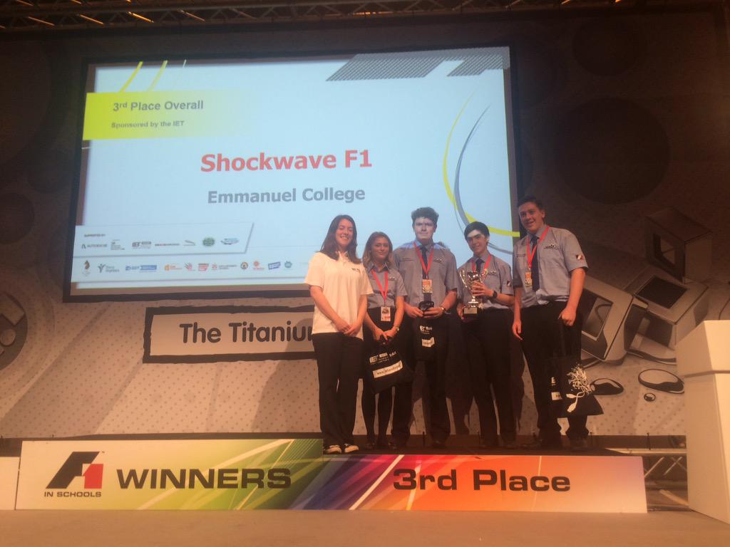 In 3rd Place at the F1 in Schools UK National Finals are... Shockwave F1! #F1inSchoolsUK #F1inSchoolsWF