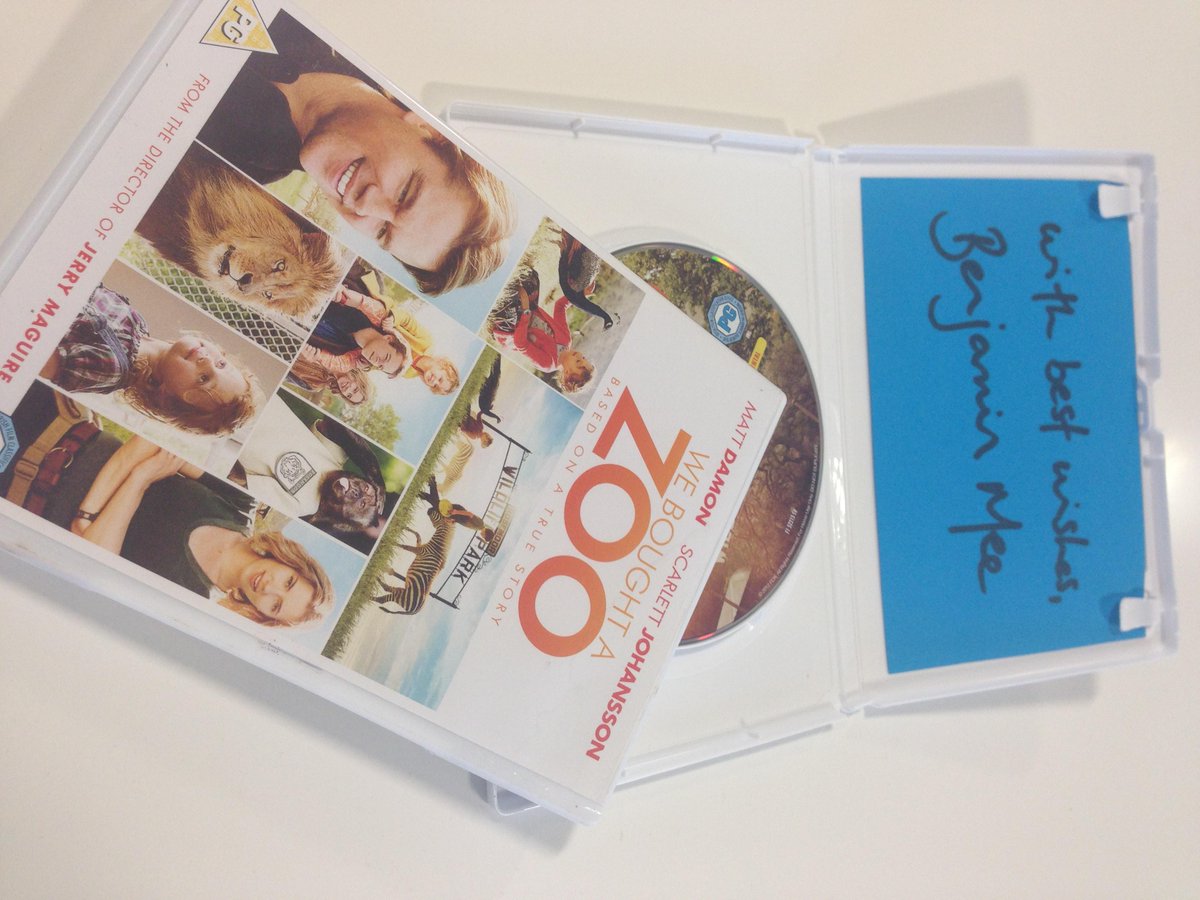 raisethebar_'s tweet photo. We've 2x'We Bought a Zoo' DVD to give away, signed by the man behind the movie @BenjaminMee1 @DartmoorZoo RT to win http://t.co/VffYw5uXly