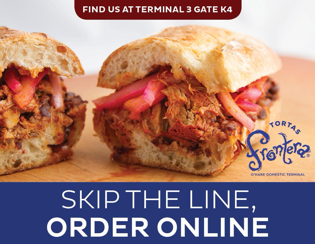 Skip the line, order online! Our Terminal 3 location in <a href="/fly2ohare/">O'Hare Intl. Airport</a> now has an app!