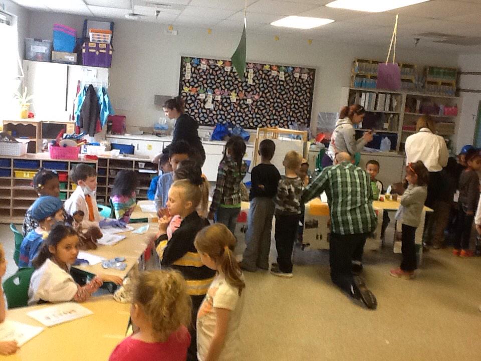 What career interests you? K students research different careers and share with peers.